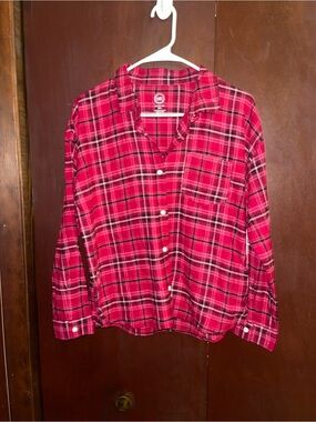 wonder nation Red Plaid Button-Down Shirt for Kids